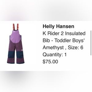 Helly Hansen - Size 6 - Worn Twice